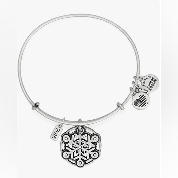 Alex and Ani Jewelry - Snowflake Alex and Ani Charm Bangle